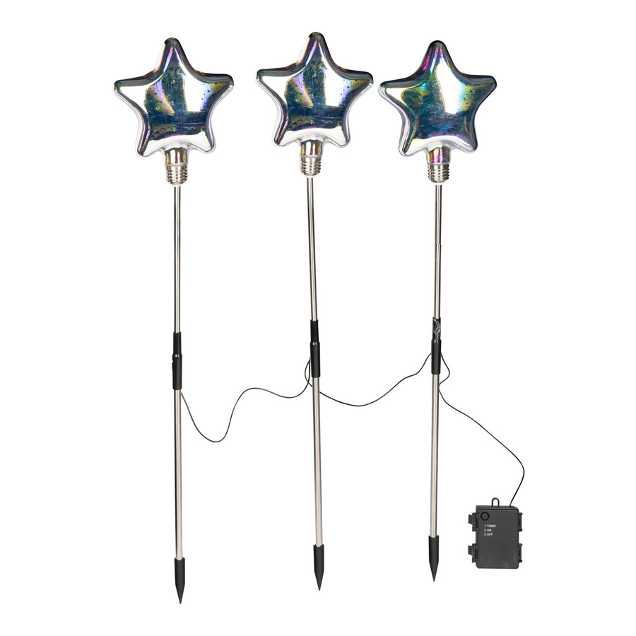 Gartenstecker Glitzer-Sternentraum, 3 Stück - Bild 1