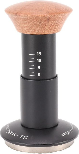 KONNWEI Kaffee Tamper mit Bandmaß, ergonomisch und federbelastet für konstanten Druck, Durchmesser: 53 mm, Farbe: beige - Bild 1