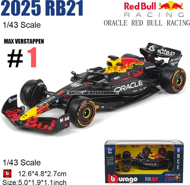 Bburago Red Bull Racing RB21, Modell Auto, 1:43, ab 3 Jahren - Bild 1