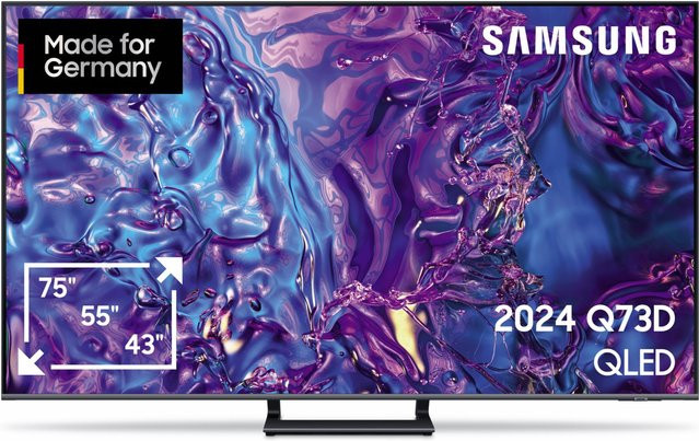 Samsung QLED Smart-TV GQ65Q73DAT 4K Ultra HD 163 cm (65 Zoll) Titangrau - Bild 1