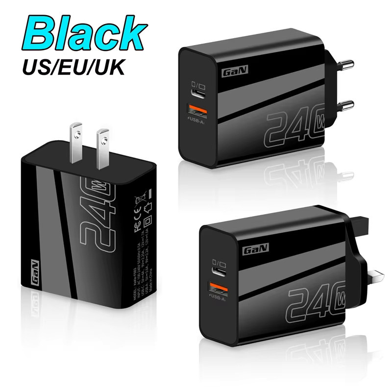 DIXSG 240W USB Wandladegerät mit 2 Ports und USB-C PD Super Fast Charging in Weiß - Bild 2