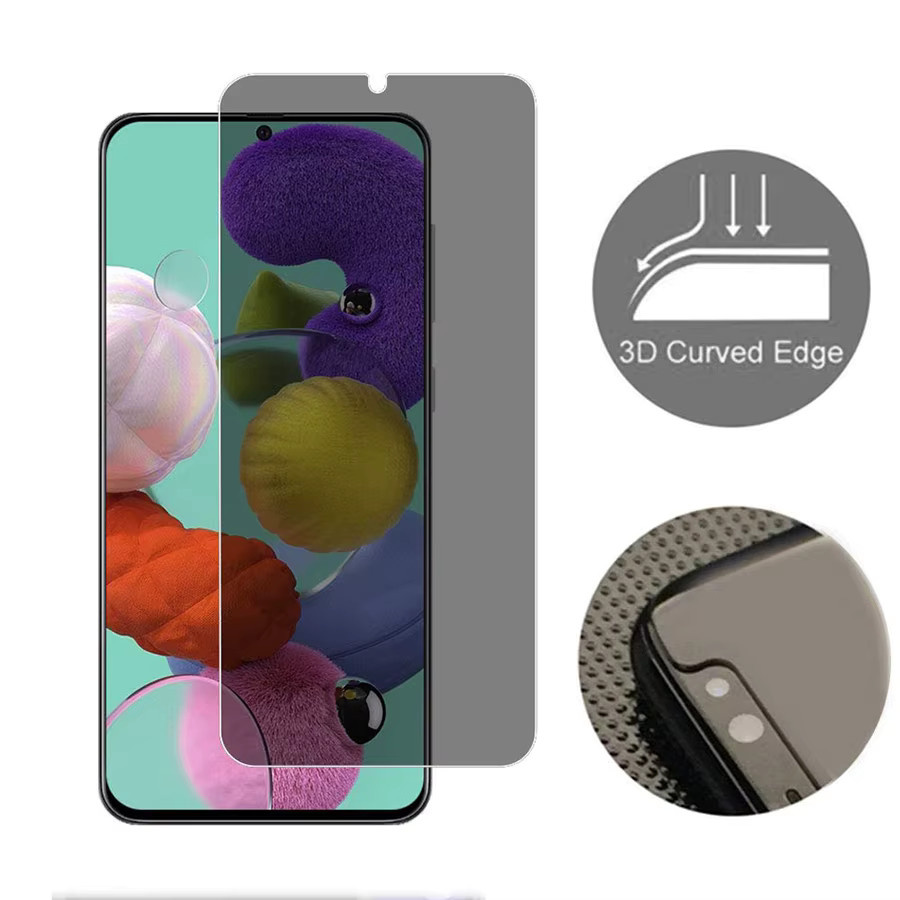 Samsung Anti-Spy Privatsphäre-Schutzglas Displayschutzfolie für Galaxy S24 S23 S22 S25 S26 Ultra 5G mit Fingerabdruck-Entsperrung in Transparent - Bild 3