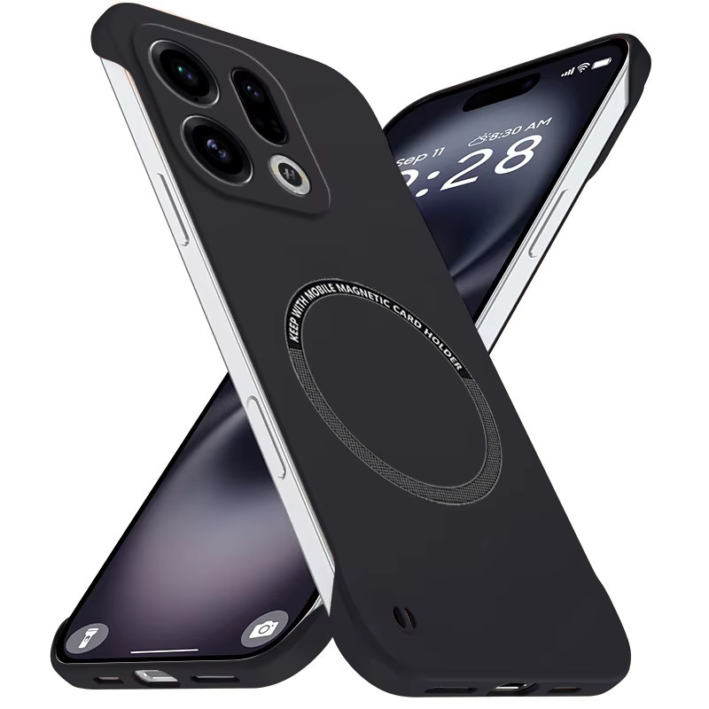Schlanke und magnetische Handyhülle für OPPO Find X9 Pro in Blau, matt und stoßfest mit kratzfestem PC-Schutz - Bild 5