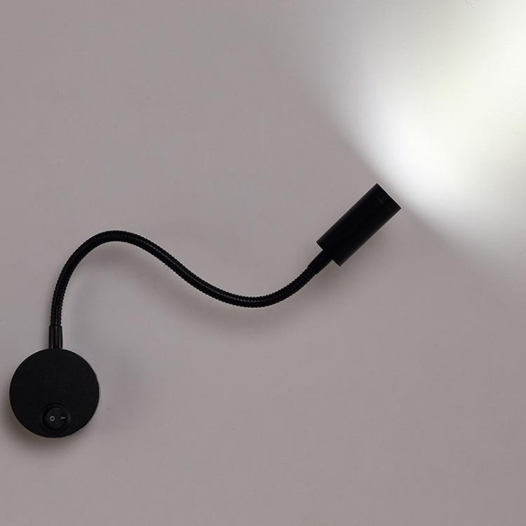 Happypilot LED Wandleuchte in Schwarz mit flexiblem Strahler für Arbeitszimmer und Nachttisch - Bild 2
