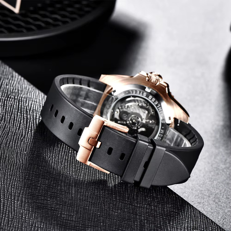 PAGANI DESIGN Armbanduhr Automatik, Edelstahl, Schwarz, Herren - Bild 6