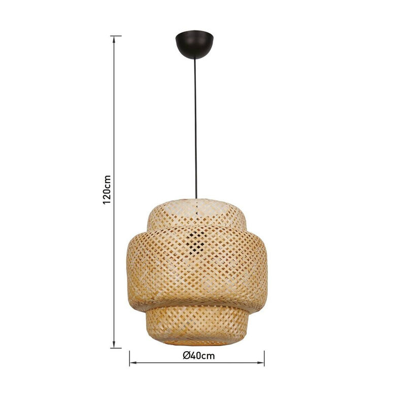 Pocoline Pendelleuchte Bamboo aus Bambus in Natur, Höhe: 120 cm, Durchmesser: 40 cm - Bild 2