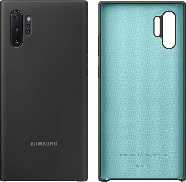 Samsung Original Flüssigsilikon Hülle für Galaxy Note10+ in Schwarz - Bild 1
