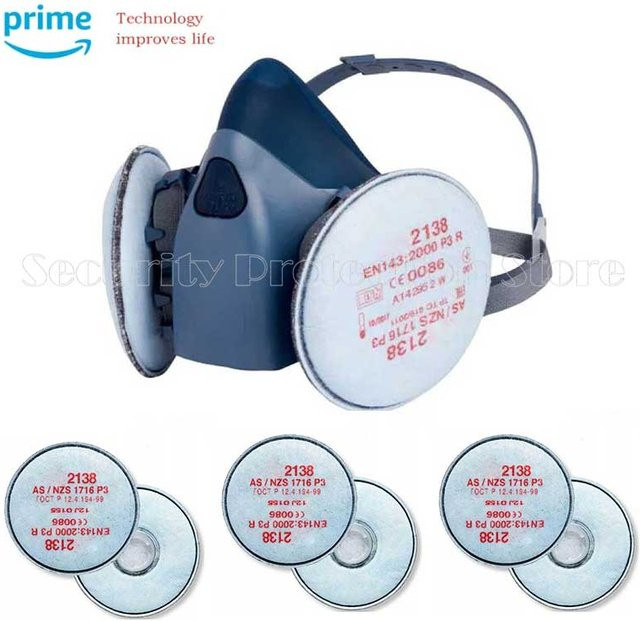 3M Atemschutzmaske Halbmaske mit P3 Partikelfilter für organische Dämpfe - Bild 1