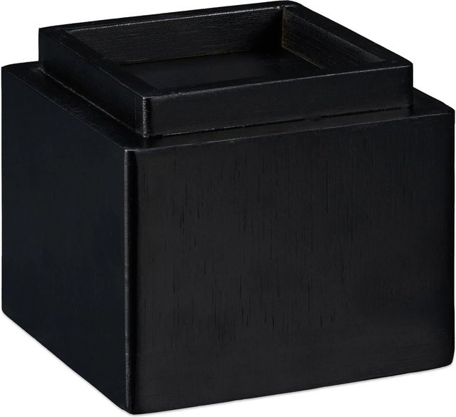 Relaxdays Möbelerhöher 4er Set aus Bambus in Schwarz, B/T/H: 11,5 x 11,5 x 10 cm - Bild 1