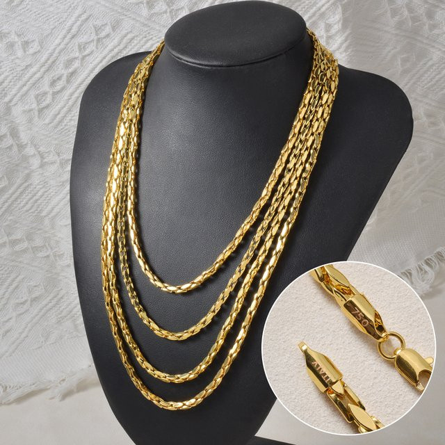Sunny Jewelry Gliederketten-Halskette, Edelstahl, Gold, Unisex - Bild 1