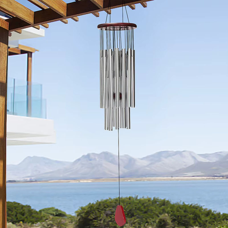 VKTECH Windspiel aus Metall in Kupfer und Gold im Vintage-Stil mit tiefem Klang für Garten und Terrasse - Bild 3