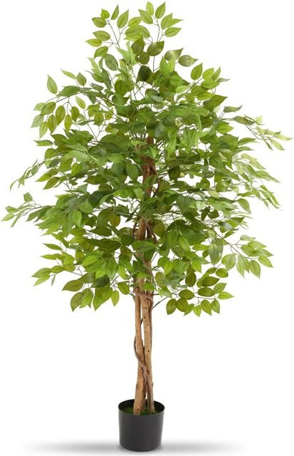 Tectake Künstlicher Ficusbaum Grün H x B x T: 160 x 70 x 70 cm - Bild 1