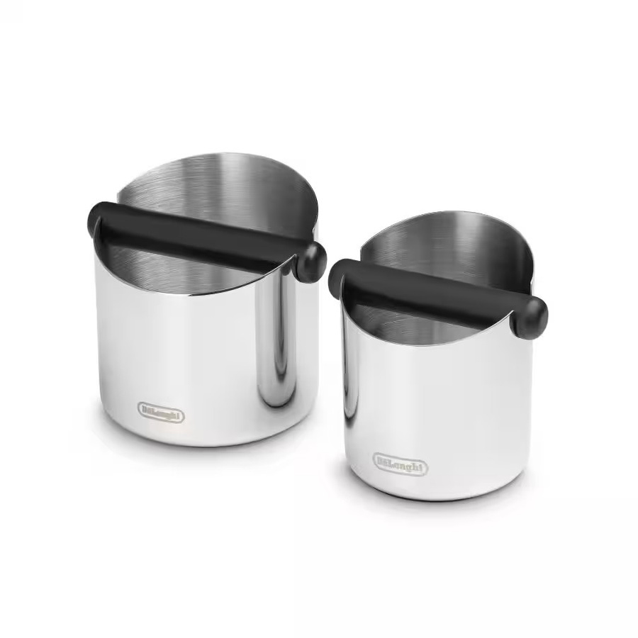 De'Longhi DLSC084 Knock Box Abklopfbehälter für Siebträger in Schwarz und Silber - Bild 2