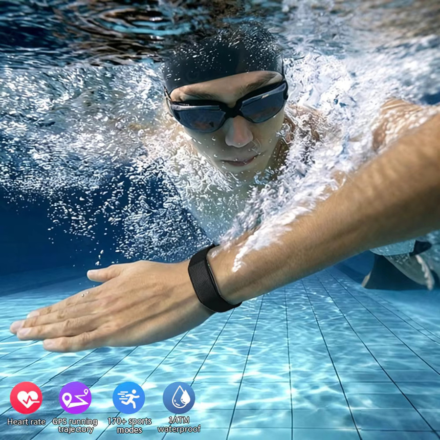 KESHUYOU Smartwatch für Herren in Schwarz mit Herzfrequenzmesser und IP68 Wasserdichtigkeit für Android und iOS - Bild 2