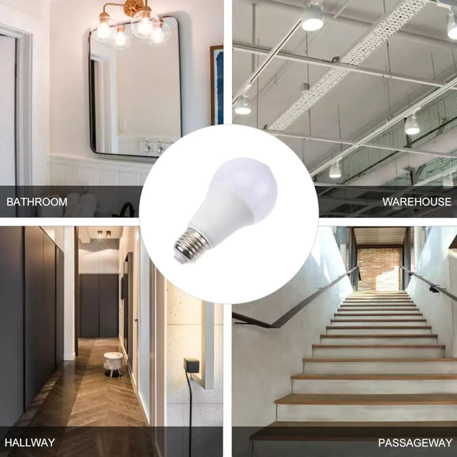 2er-Set E27 LED PIR Bewegungsmelder Birnen in Weiß für Wohnzimmer und Außenbereiche - Bild 3
