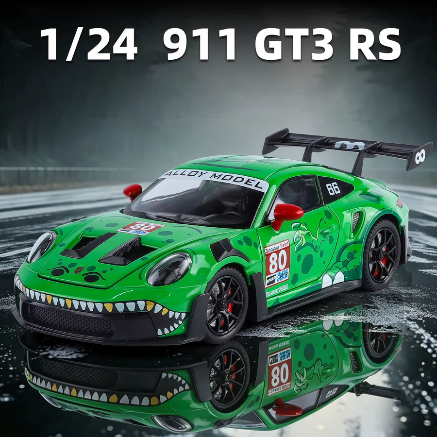 WELLY 911 GT3 RS, Modellauto, 1:24, mit Licht und Sound, Metall - Bild 3