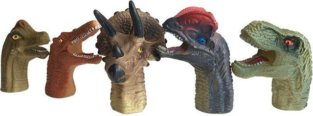 Kidsly Dinosaurier Finger Puppet, Silikon, 5-teiliges Set, ab 3 Jahren - Bild 1