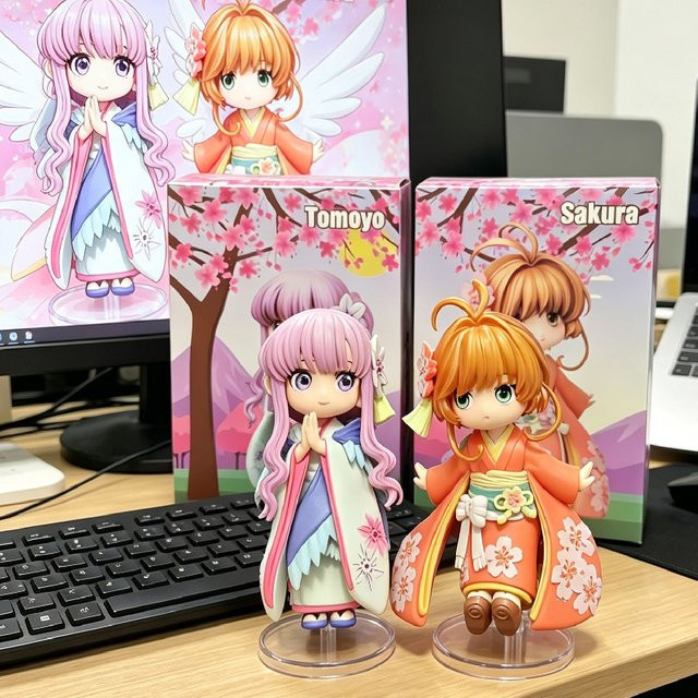 Bandai Cardcaptor Sakura Kinomoto Sakura und Freunde im Kimono, GK-Statue, 12 cm - Bild 1