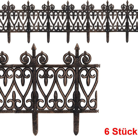 Gardebruk Beeteinfassung in Messingoptik aus Kunststoff für Rasen, Beete und Gehwege, Gold, Länge: 190 cm