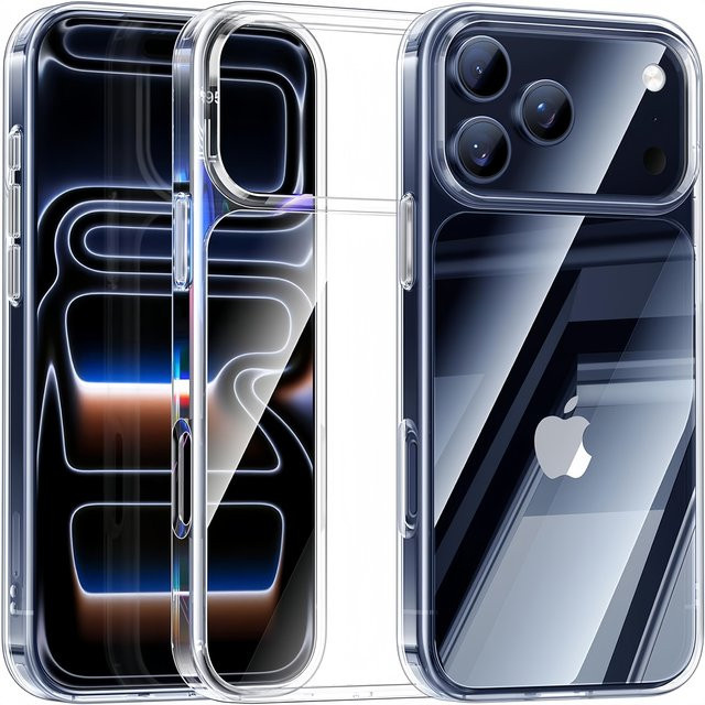 Apple Diamond Clear Handyhülle für iPhone 17 Pro Max, iPhone 17 Pro, iPhone 17 und iPhone 17 Air, transparent, stoßfester Schutz mit Anti-Yellowing Technologie - Bild 1