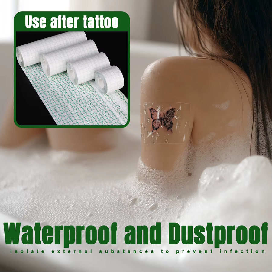 JC TATTOO Tattoo-Reparaturfolie, transparente Rollenfolie, wasserdicht - Bild 2