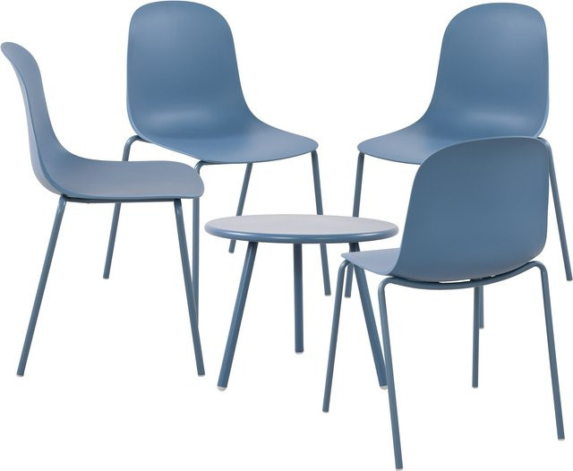 CLP 4er Sitzgruppe Berdin Garten-Set mit 4 stapelbaren Stühlen und 1 Tisch, wetterfestes Outdoor-Set für deinen Garten - Bild 1