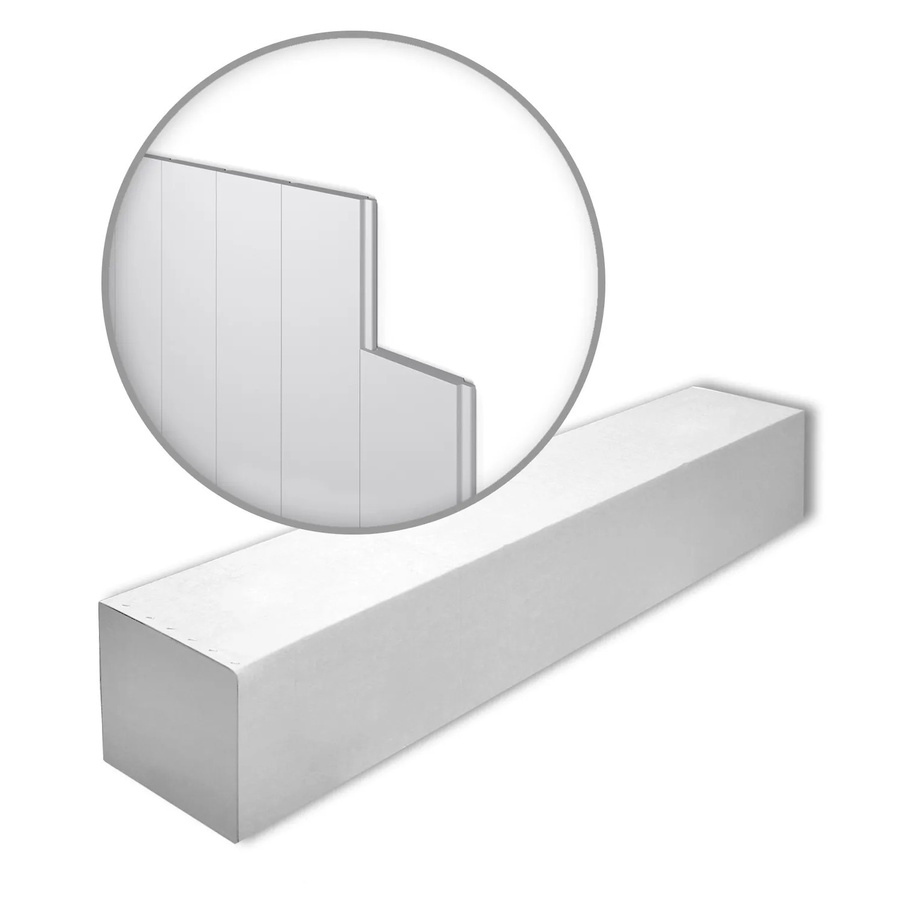 NOEL & MARQUET NMC WALLSTYL 3D Wandpaneele Set, Weiß, Matt, 1 Karton mit 8 Wandleisten für 1,84 m2 - Bild 1