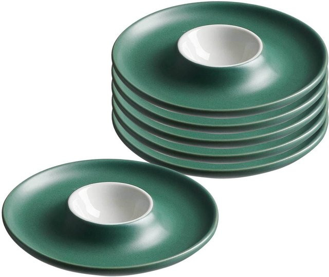 Ritzenhoff & Breker Eierteller Jasper Green aus Keramik, 6er Set, Durchmesser: 12 cm - Bild 1