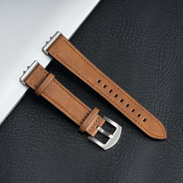 CHIICSMART Uhrenarmband Leder, braun, Samsung Galaxy Fit 3 - Bild 1