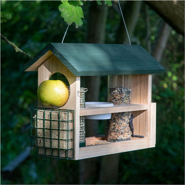 DOBAR Multifunktions-Vogelfutterhaus 7-in-1 in Grün - Bild 1