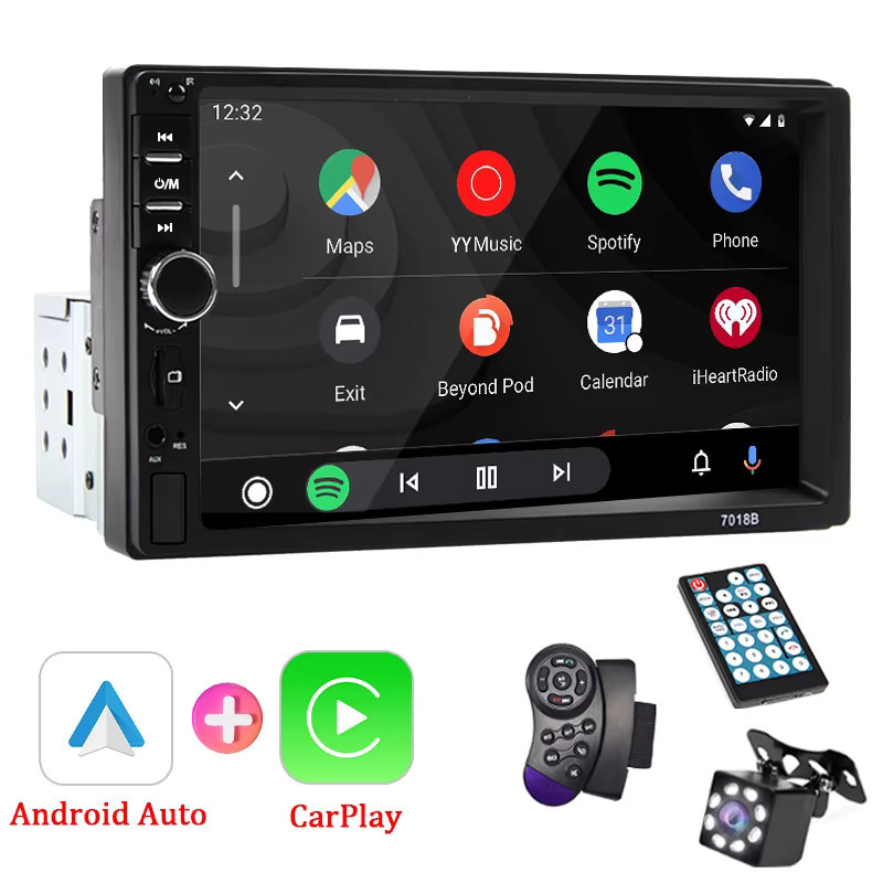 Hippcron 7-Zoll Auto-Stereoanlage Multimedia-Player mit Carplay, Android Auto, Touchscreen, Bluetooth und FM/AUX in Schwarz - Bild 7