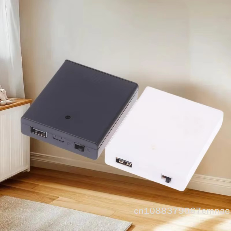 ZYAS USB-Stromversorgungs-Batteriebox in Weiß für LED-Streifen mit 4AA-Batteriehalter und Schalter - Bild 3