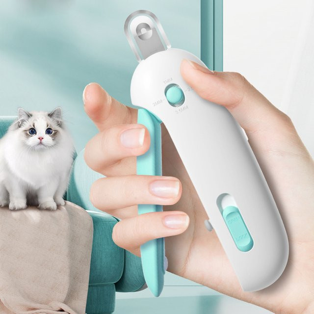 Booteely Nagelknipser für Hunde und Katzen aus Edelstahl in Blau und Weiß - Bild 1