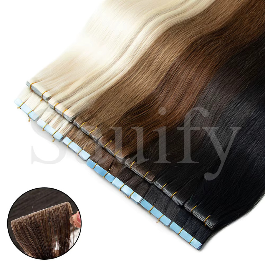 isheeny Tape-In-Haarverlängerungen Echthaar, 10 Stück, Unisex - Bild 2