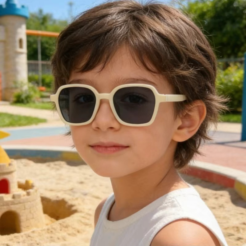 DIXSG Sonnenbrille, Vollrand, Kunststoff, weiß, Unisex - Bild 1