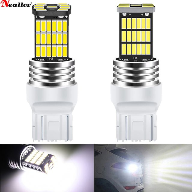 Neallor LED Canbus Rückfahrlicht und Tagfahrlicht Set, 2 Stück, Farbe: Weiß, Typ: T20 7443 W21/5W W21W 7440 7515 580, 12V - Bild 1