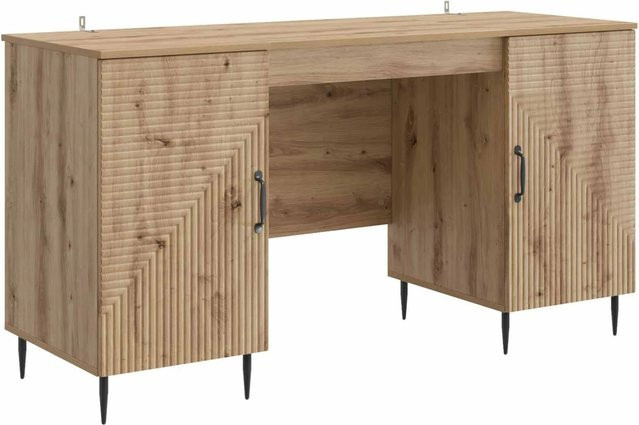 vidaXL Schreibtisch Artisan-Eiche in Braun, B/T/H: 142,5 x 50 x 75 cm - Bild 1