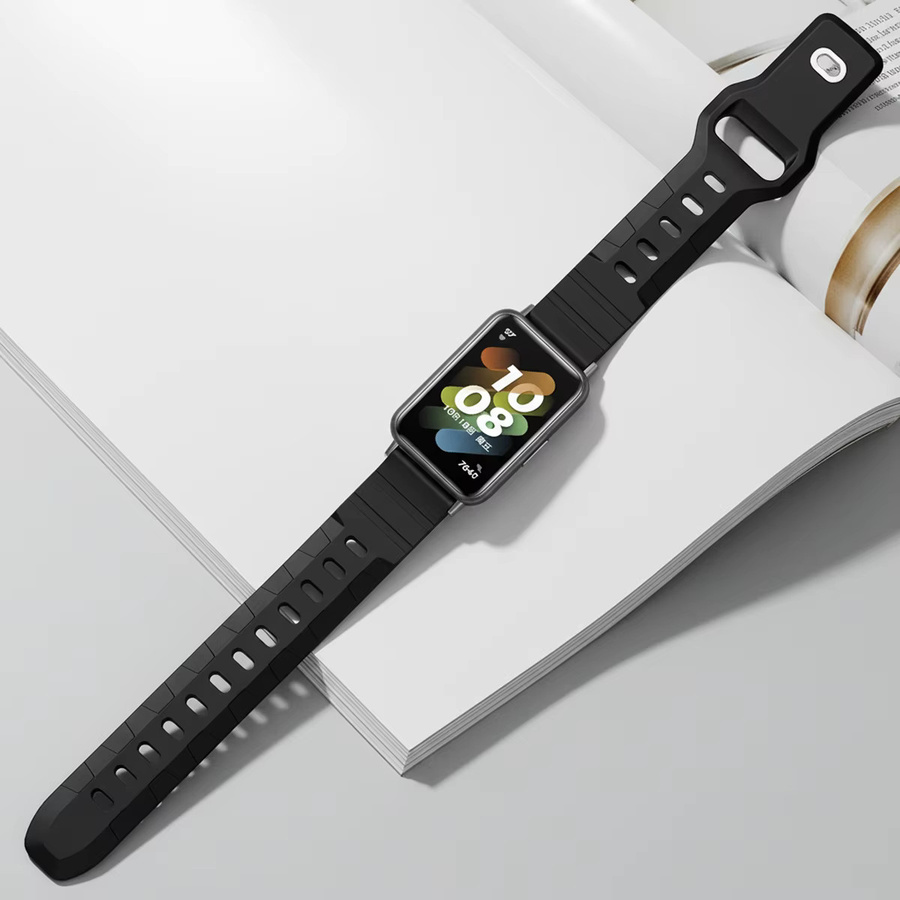 CAOWTAN Silikonarmband im Rüstungsdesign für Samsung Galaxy Fit 3 und Galaxy Watch Fit3 - Bild 1