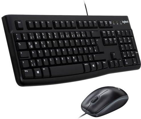 Logitech MK120 Tastatur-Maus-Set USB, QWERTZ Deutsch, Schwarz - Bild 1