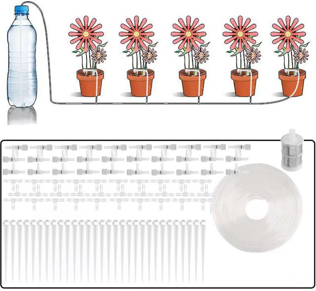Automatisches Tropfset für Garten und Topfpflanzen mit einstellbarer Durchflussrate - Bild 1