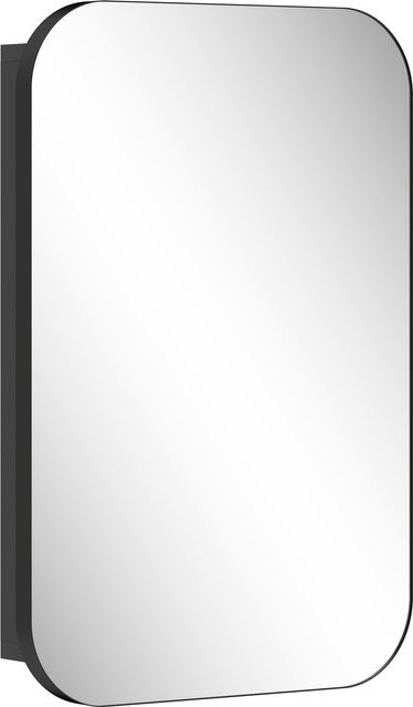 HOMCOM Spiegelschrank für das Badezimmer in Schwarz mit verstellbaren Regalen und Soft-Close-Türen, B/T/H: 40 x 10 x 60 cm - Bild 1