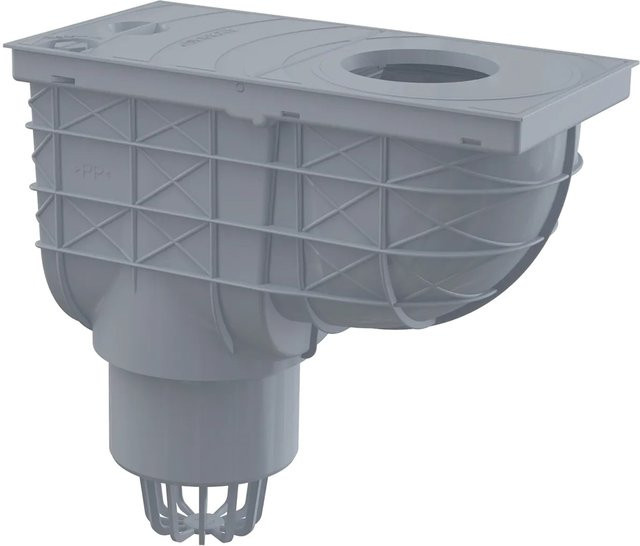 Alcadrain Universal-Regensinkkasten mit senkrechtem Abgang, Grau - Bild 1