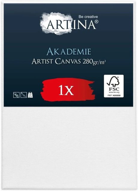 Artina Akademie Keilrahmen aus FSC-zertifiziertem Holz in Weiß, B/H: 90 x 130 cm - Bild 1