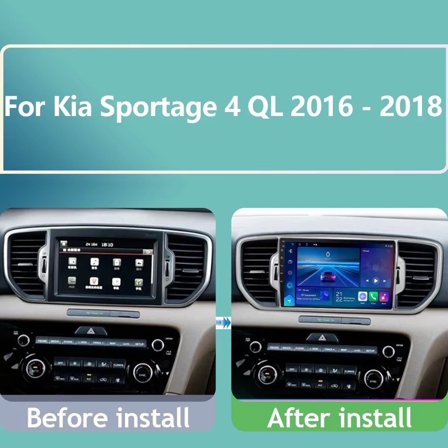 Nevegetor Android Autoradio mit GPS, Carplay und WiFi für Kia Sportage 4 QL 2016-2018 in Schwarz - Bild 2