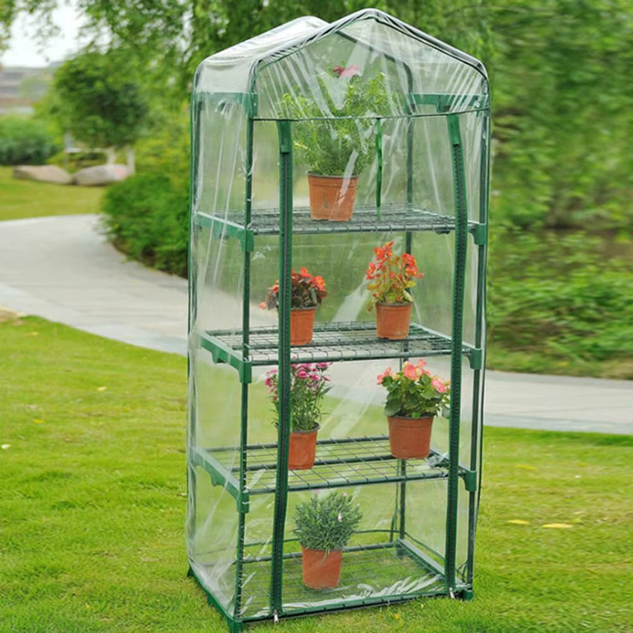 Transparente PVC-Gewächshausabdeckung als isolierende und regenfeste Gartenpflanzenwärme für Frostschutz im Wintergarten oder Schuppen - Bild 3