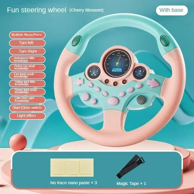 Kinderlenkrad für Rücksitz mit Licht und Musik, 3-6Y - Bild 1