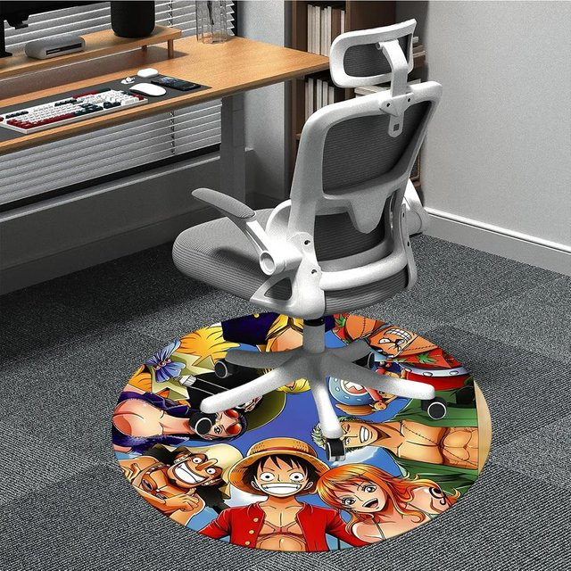Runder Teppich One Piece Crew von YangJOJO für Büro, Schlafzimmer und Wohnzimmer, Durchmesser: 80 cm - Bild 1