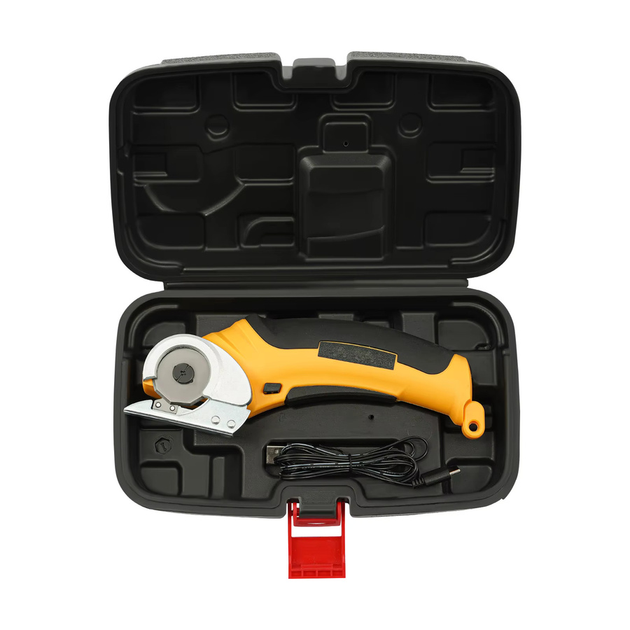 Bymaocar Elektrische Stoffschere Kabellos in Gelb für Baumwolle, Leder und Teppich - Bild 4