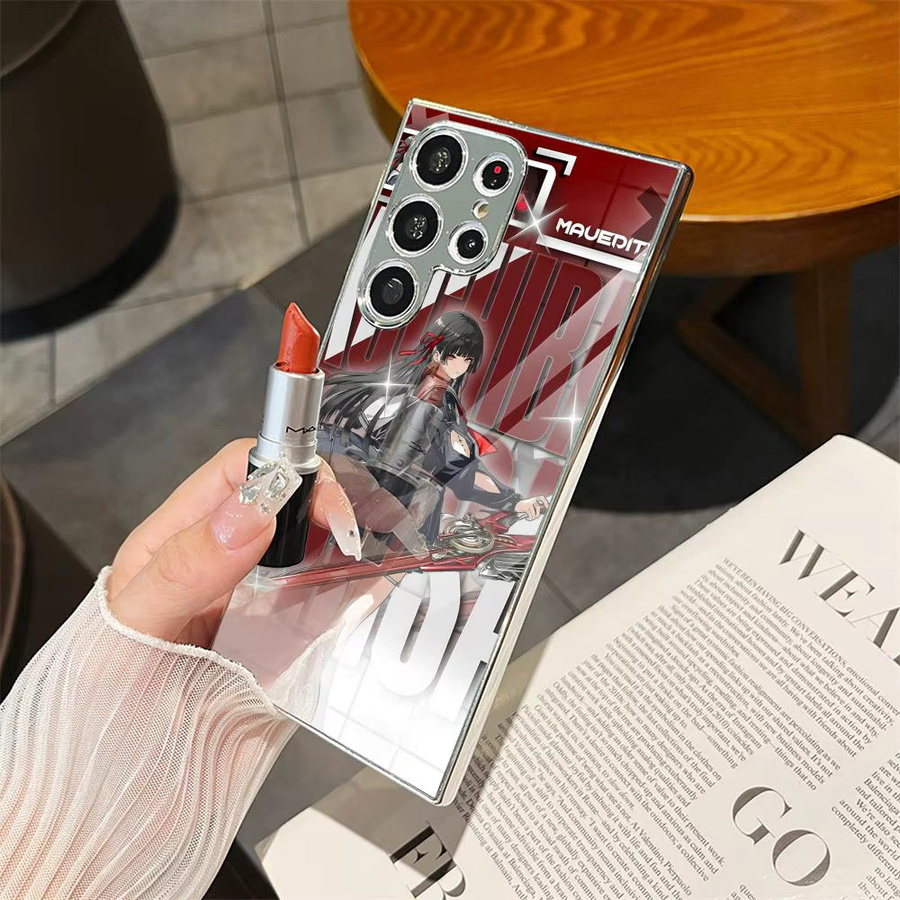 Game Chisa W-Wuthering Waves Handyhülle mit luxuriösem galvanisiertem Metallrahmen für Samsung Galaxy S25 Ultra, S24 Ultra und S23 Ultra, Multicolor - Bild 4