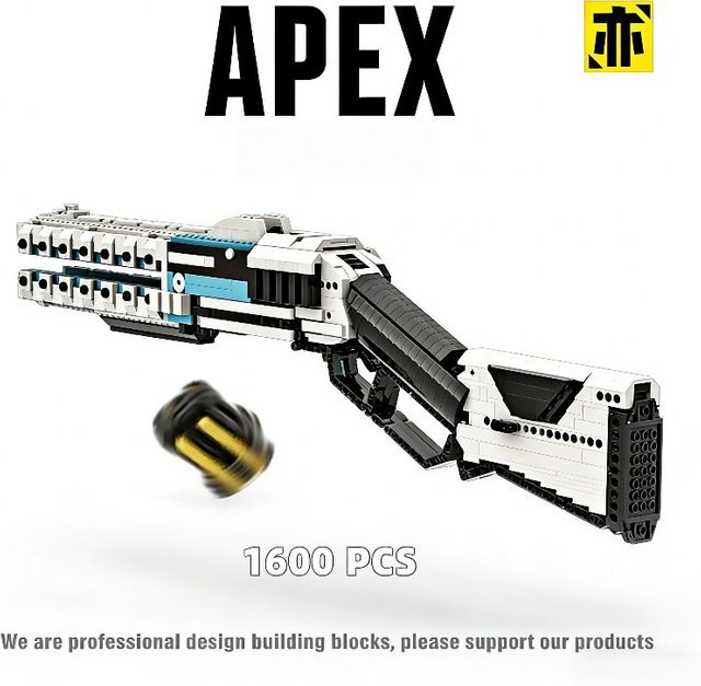 Technischer Schießwaffen-Bausatz, Gewehrmodell MOC, 1.600 Teile - Bild 1